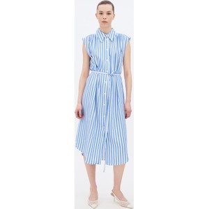 Niebieska sukienka H & M w stylu casual z tkaniny
