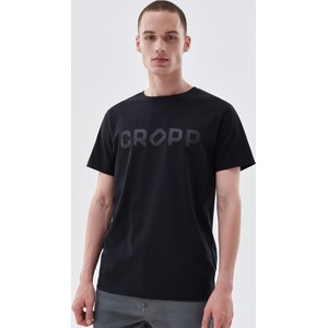 Czarny t-shirt Cropp w młodzieżowym stylu