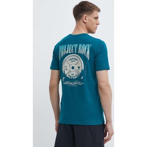 T-shirt Under Armour w sportowym stylu z bawełny z nadrukiem