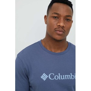 T-shirt Columbia w sportowym stylu z krótkim rękawem z nadrukiem