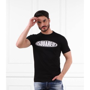 Czarny t-shirt Dsquared2 z krótkim rękawem