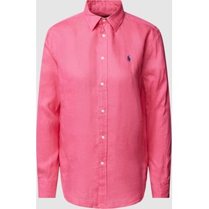 Różowa koszula POLO RALPH LAUREN z lnu