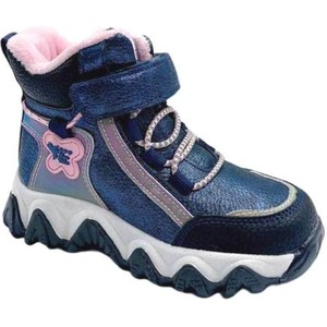 Granatowe buty dziecięce zimowe Clibee na rzepy