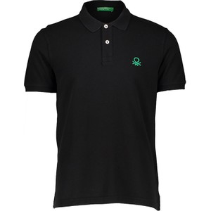Czarny t-shirt United Colors Of Benetton w stylu casual z bawełny