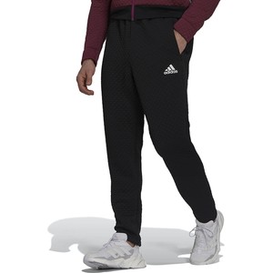 Czarne spodnie Adidas z żakardu w sportowym stylu