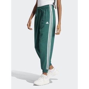 Zielone spodnie sportowe Adidas z dresówki w sportowym stylu