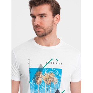 T-shirt Ombre w stylu klasycznym z bawełny z nadrukiem
