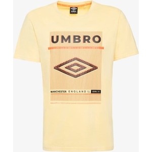 Żółty t-shirt Umbro z krótkim rękawem