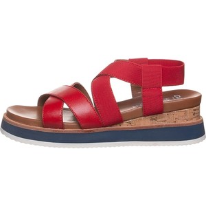 Czerwone sandały Ara shoes na koturnie