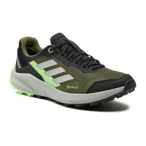 Zielone buty sportowe Adidas z goretexu terrex w sportowym stylu