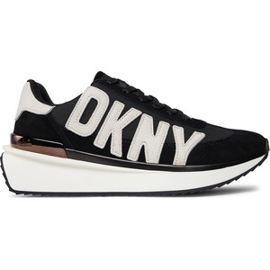Czarne buty sportowe DKNY sznurowane