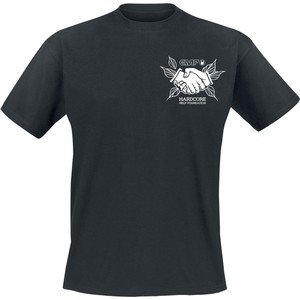 Czarny t-shirt Hardcore Help Foundation z wełny z nadrukiem z krótkim rękawem