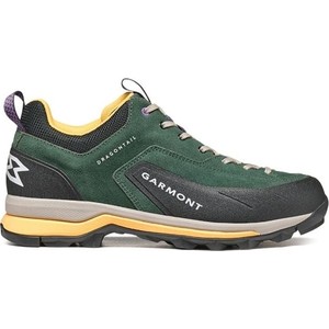 Zielone buty trekkingowe Garmont z płaską podeszwą