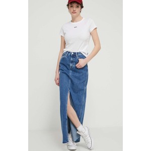 Niebieska spódnica Tommy Jeans w stylu casual z bawełny