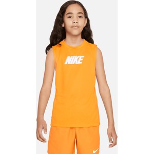 Pomarańczowa bluzka dziecięca Nike bez rękawów