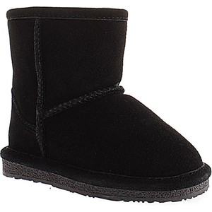 Czarne buty dziecięce zimowe Nicebay ze skóry