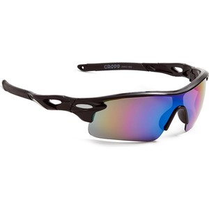 Cropp - Okulary przeciwsloneczne z kolorowymi szkłami - czarny