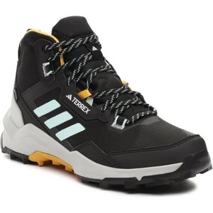 Czarne buty sportowe Adidas w sportowym stylu z goretexu sznurowane