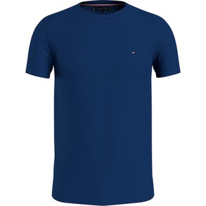 Niebieski t-shirt Tommy Hilfiger w stylu casual z krótkim rękawem