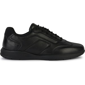 Czarne buty sportowe Geox sznurowane w sportowym stylu