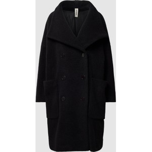 Czarny płaszcz Drykorn w stylu casual z wełny długi