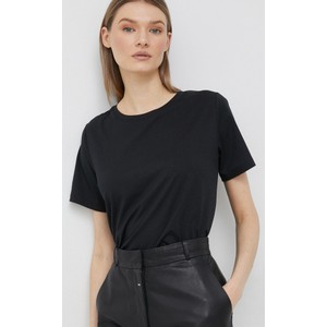 Czarna bluzka Calvin Klein z dzianiny w stylu casual z okrągłym dekoltem