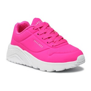 Różowe buty sportowe dziecięce Skechers dla dziewczynek sznurowane