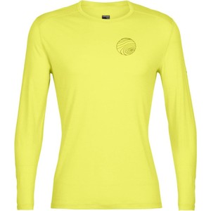 Żółta koszulka z długim rękawem Icebreaker w sportowym stylu z długim rękawem termoaktywny