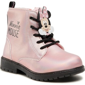 Różowe buty dziecięce zimowe Mickey&Friends sznurowane