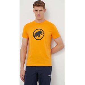 T-shirt Mammut w młodzieżowym stylu z bawełny z krótkim rękawem