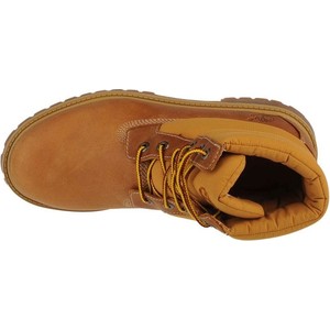 Brązowe buty Timberland sznurowane z płaską podeszwą