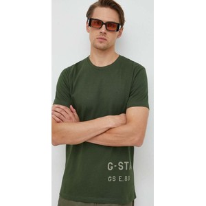 Zielony t-shirt G-Star Raw z nadrukiem