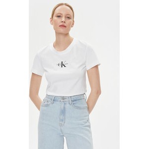 Bluzka Calvin Klein w młodzieżowym stylu z krótkim rękawem