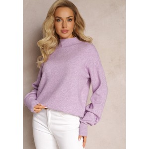 Fioletowy sweter Renee w stylu casual