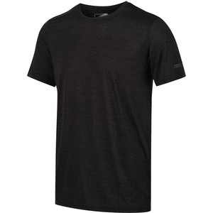 Czarny t-shirt Regatta z krótkim rękawem z dżerseju w stylu casual