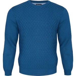 Niebieski sweter M. Lasota w stylu casual z okrągłym dekoltem z bawełny
