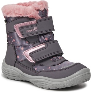 Buty dziecięce zimowe Superfit dla dziewczynek na rzepy z goretexu