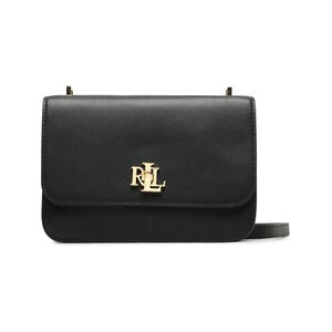 Czarna torebka Ralph Lauren na ramię matowa średnia