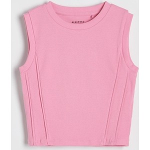 Różowa bluzka dziecięca Reserved dla dziewczynek z bawełny