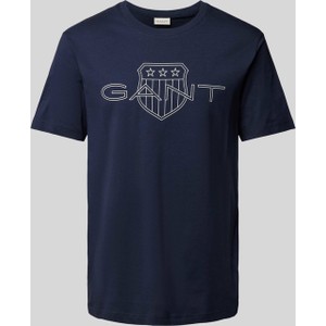 T-shirt Gant z bawełny w młodzieżowym stylu z nadrukiem