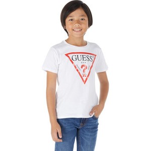 Koszulka dziecięca Guess z krótkim rękawem dla chłopców z jeansu