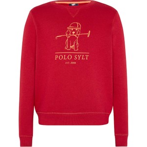 Czerwona bluza dziecięca Polo Sylt z bawełny dla chłopców