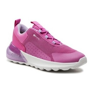 Różowe buty sportowe dziecięce Geox sznurowane dla dziewczynek