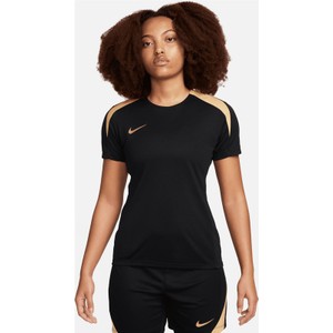 Czarna bluzka Nike z krótkim rękawem z okrągłym dekoltem w sportowym stylu