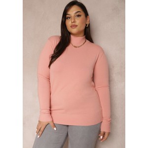 Różowy sweter Renee w stylu casual