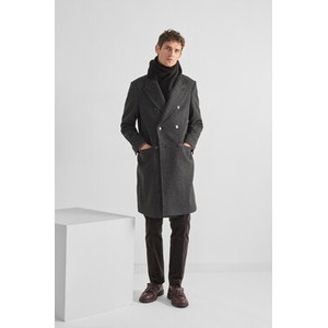Czarny płaszcz męski Selected Homme w stylu casual