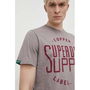 T-shirt Superdry z nadrukiem z bawełny w młodzieżowym stylu