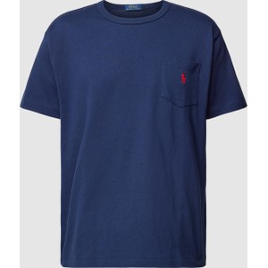 Niebieski t-shirt POLO RALPH LAUREN z bawełny w stylu casual z krótkim rękawem