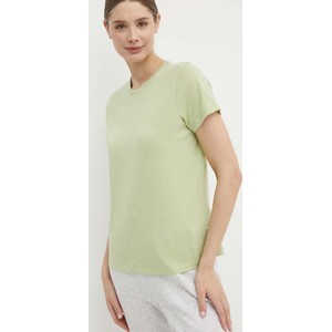 Zielony t-shirt Helly Hansen z krótkim rękawem w stylu casual