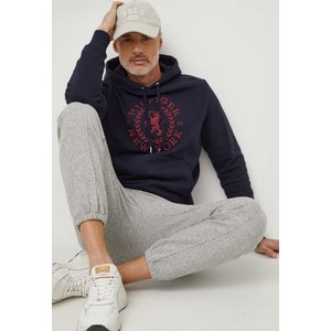 Granatowa bluza Tommy Hilfiger z bawełny w młodzieżowym stylu